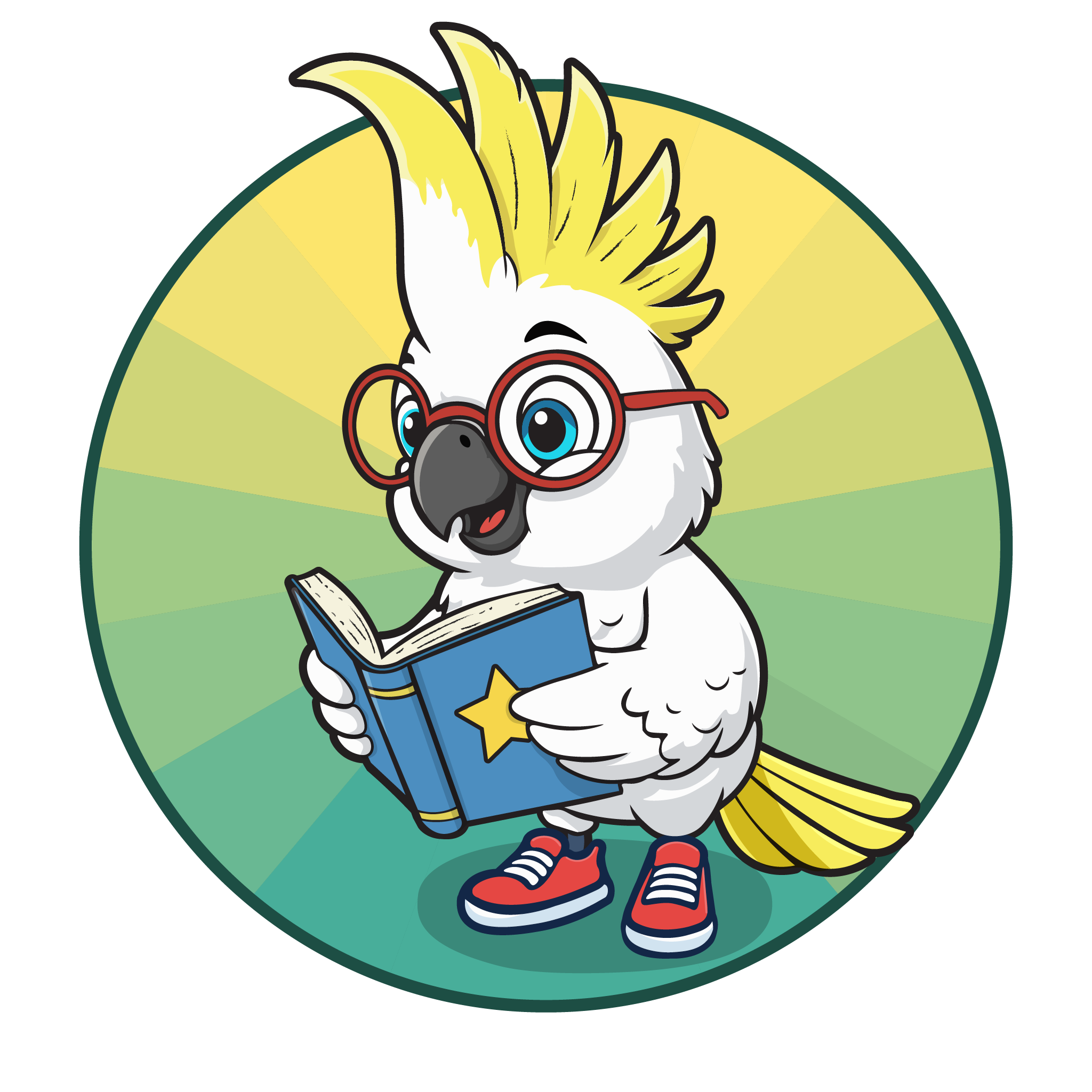 Dad Reads Books mascot